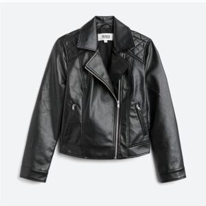 Black Leather Jacket - Going Places Moto Jacket